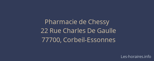 Pharmacie de Chessy