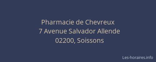Pharmacie de Chevreux