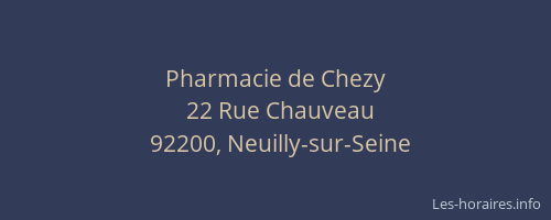 Pharmacie de Chezy