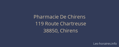 Pharmacie De Chirens