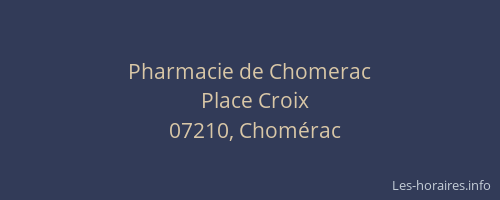 Pharmacie de Chomerac