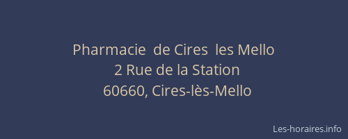Pharmacie  de Cires  les Mello
