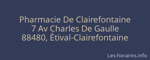 Pharmacie De Clairefontaine