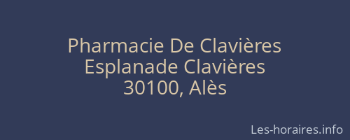 Pharmacie De Clavières
