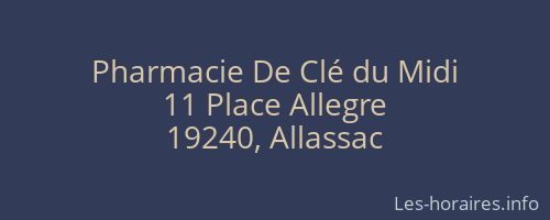 Pharmacie De Clé du Midi