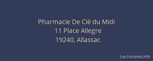Pharmacie De Clé du Midi