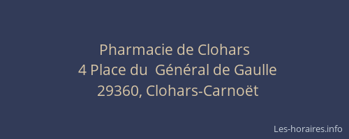 Pharmacie de Clohars