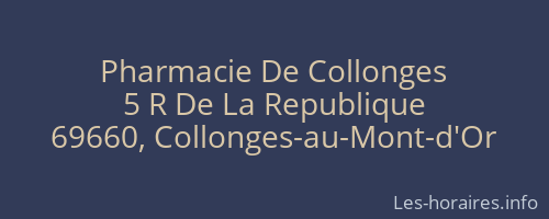Pharmacie De Collonges