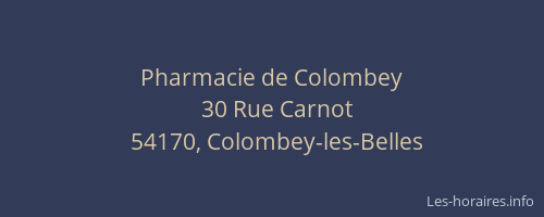 Pharmacie de Colombey