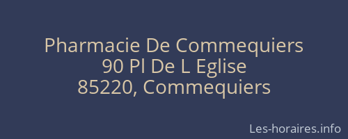 Pharmacie De Commequiers