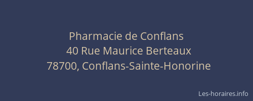 Pharmacie de Conflans