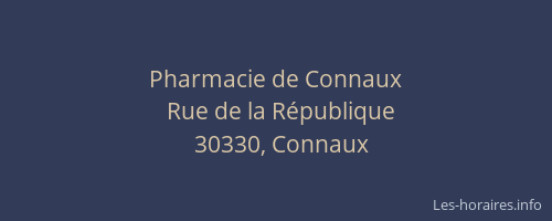 Pharmacie de Connaux