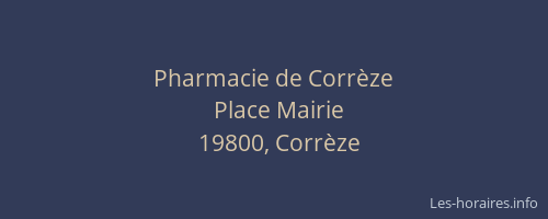 Pharmacie de Corrèze