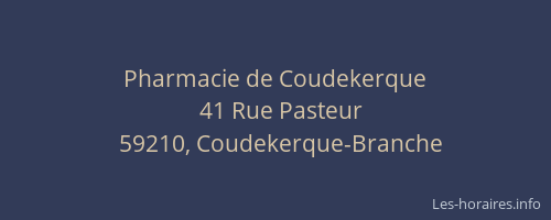 Pharmacie de Coudekerque