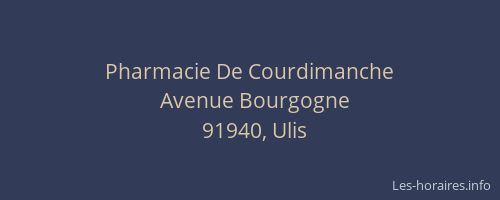 Pharmacie De Courdimanche