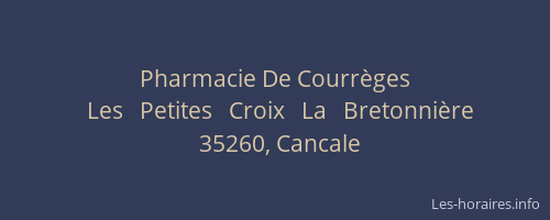 Pharmacie De Courrèges
