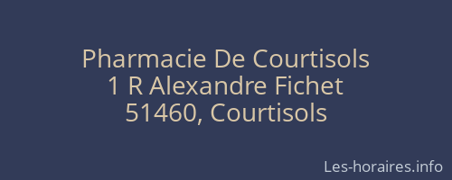 Pharmacie De Courtisols