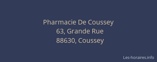 Pharmacie De Coussey