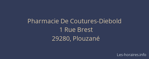 Pharmacie De Coutures-Diebold