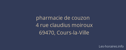 pharmacie de couzon