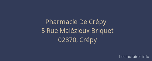 Pharmacie De Crépy
