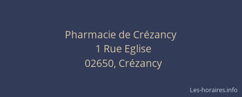 Pharmacie de Crézancy