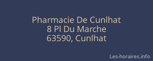 Pharmacie De Cunlhat