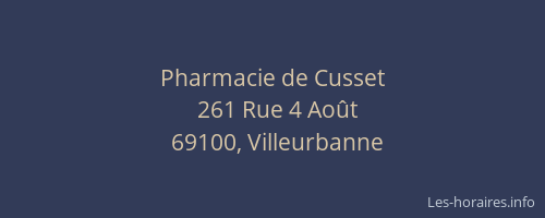 Pharmacie de Cusset