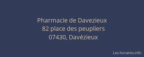 Pharmacie de Davezieux