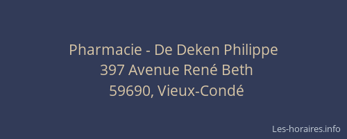 Pharmacie - De Deken Philippe