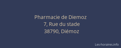 Pharmacie de Diemoz
