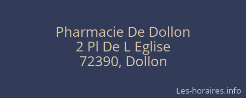 Pharmacie De Dollon