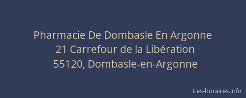 Pharmacie De Dombasle En Argonne