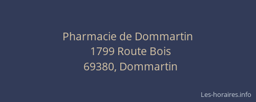 Pharmacie de Dommartin