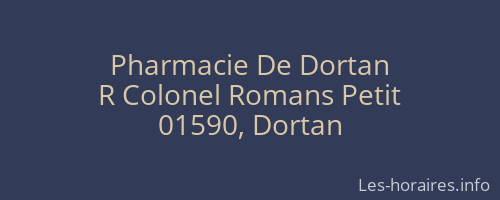 Pharmacie De Dortan