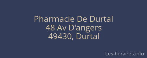 Pharmacie De Durtal