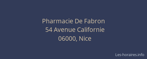 Pharmacie De Fabron