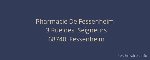Pharmacie De Fessenheim