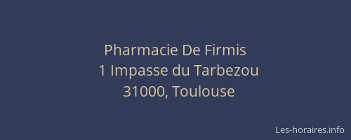 Pharmacie De Firmis