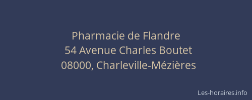 Pharmacie de Flandre