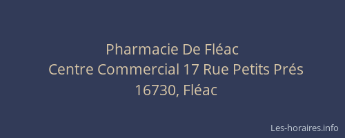 Pharmacie De Fl&eacute;ac