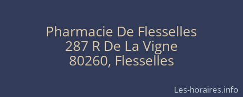 Pharmacie De Flesselles