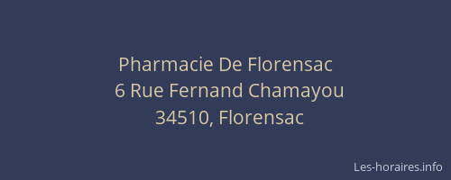 Pharmacie De Florensac