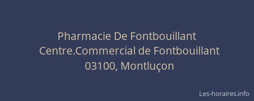 Pharmacie De Fontbouillant