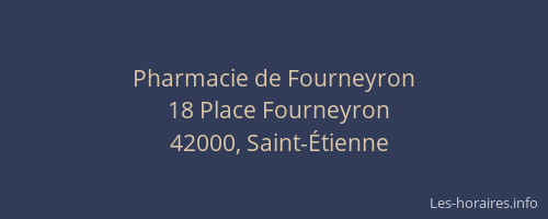 Pharmacie de Fourneyron