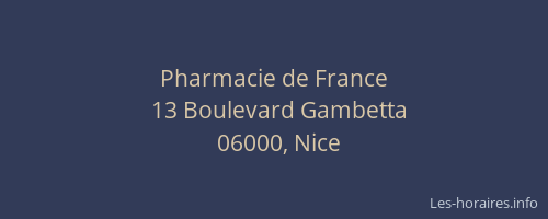 Pharmacie de France