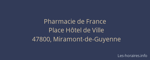 Pharmacie de France