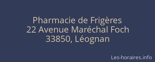 Pharmacie de Frigères