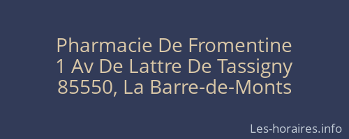 Pharmacie De Fromentine