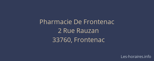 Pharmacie De Frontenac